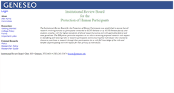 Desktop Screenshot of irb.geneseo.edu